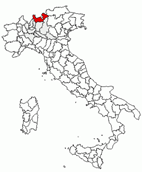 Situacion de la provincia de Sondrio en Italia