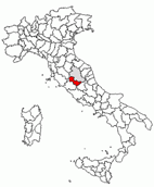 Situacion de la provincia de Terni en Italia