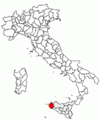 Situacion de la provincia de Trapani en Italia