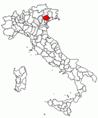 Situacion de la provincia de Treviso en Italia