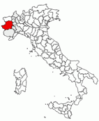Situacion de la provincia de Turin en Italia