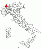 Situacion de la provincia de Verbania en Italia
