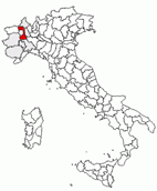 Situacion de la provincia de Vercelli en Italia