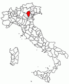 Situacion de la provincia de Vicenza en Italia