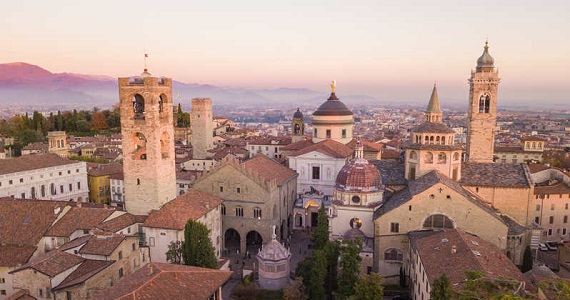 Bergamo en la Region de Lombardia