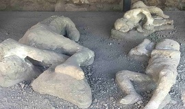 Cadáveres petrificados de Orto dei fuggiaschi en Pompeya