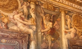 Frescos del interior del Castillo Sant'Angelo en Roma