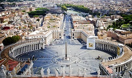 Plaza de San Pedro en el Vaticano, Roma