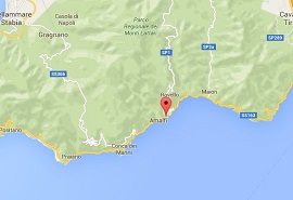 Situación de Atrani en la Costa Amalfitana