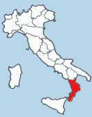 Situacion de la Region de Calabria en Italia