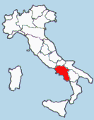 Situacion de la Region de Campania en Italia