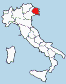 Situacion de la Region de Friuli Venezia Giulia en Italia