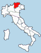 Situacion de la Region de Trentino Alto Adige en Italia