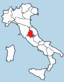 Situacion de la Region de Umbria en Italia