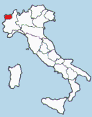 Situacion de la Region de Valle De Aosta en Italia
